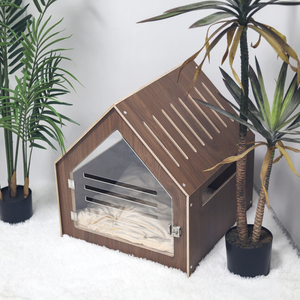 Lüks Masif Ahşap Köpek Kulübesi ve Kedi Evi Nefes Alabilen İç Mekan Evcil Hayvan Mobilyası-Şık Tasarım - Product Image 3
