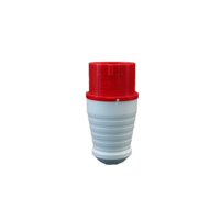 Prise et fiche électriques industrielles HFE HF-015 IP44 380V 16A 3P+N+E 5 broches en nylon rouge PA