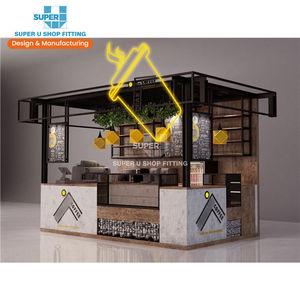 Chiosco di caffè creativo in vendita decorazioni per Bar caffetteria supporto per caffè personalizzato centro commerciale al dettaglio chiosco di succo di caffè gelato - Product Image 5