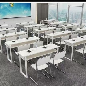 Escritorio de Oficina Moderno y Simple para Dos Personas, Mesa Larga Combinada para Reuniones de Oficina, Capacitación del Personal - Product Image 3