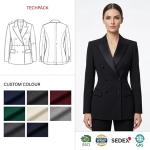 <span class=keywords><strong>Abito</strong></span> da donna formale su misura <span class=keywords><strong>verde</strong></span> smeraldo in misto lana e viscosa, doppiopetto, con blazer fluido a contrasto in raso sul risvolto - Product Image 4