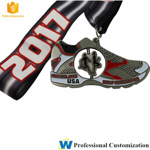 Medallones ganadores de la carrera afortunada de cobre grabado de <span class=keywords><strong>metal</strong></span> salvaje personalizado de 5k - Product Image 6