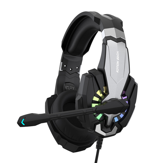 New KOTION EACH G9000 PLUS 3.5mm Surround Sound Gaming Headphones with Microphone LED Light for Laptop Tablet/Mobile Phones/ PS4