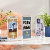 Vente directe d'usine billet de banque affichage de la monnaie dalle Dollar Bill Case Money Holder Frame avec aimant