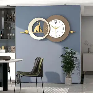 NISEVEN Neue kreative moderne Wanduhr Wohnzimmer Home Fashion Kleine Elefanten kunst Stille Wanduhr 3D Home Decoration