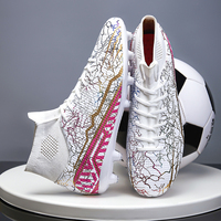 Chaussures de football unisexes à tige haute, crampons longs, légères, respirantes, confortables et durables