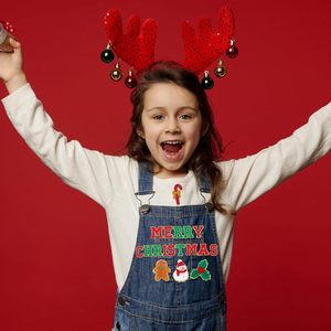 크리스마스 미키 미니 산타 모자 패션 귀여운 셔닐 자수 패치 - Product Image 5