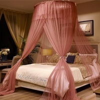 Moustiquaire ronde de fabrication chinoise avec trois portes pour lit simple, double, queen et king size 65x250x1300cm