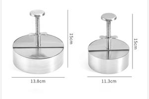 <span class=keywords><strong>Presse</strong></span> à viande pour <span class=keywords><strong>hamburger</strong></span> en acier inoxydable <span class=keywords><strong>Presse</strong></span> à gâteau ronde Moule à viande pour boulettes de viande - Product Image 5