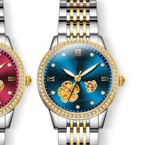 Reloj Mecánico de Moda de Lujo Ligero para Mujer, Marca Drioshipping, Diseño Hueco, Resistente al Agua, Venta al Por Mayor de Fábrica - Product Image 3