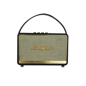 ลำโพงคาราโอเกะบลูทูธแบบพกพาขนาด 5 นิ้ว พร้อมไมโครโฟนไร้สายคู่ ลำโพงเสียงสเตอริโอในกล่องไม้ สำหรับงานปาร์ตี้ - Product Image 4