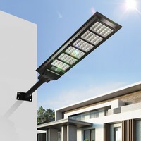 Lampu Sorot Tenaga Surya Tahan Air IP66 200W 300W 400W Dengan RGB Dimmable 12v 24v Sensor Gerak Radar PIR Darurat