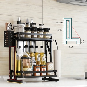 2-3 capa de cocina de acero inoxidable de escritorio plegable spice rack <span class=keywords><strong>susan</strong></span> perezoso organizador - Product Image 3