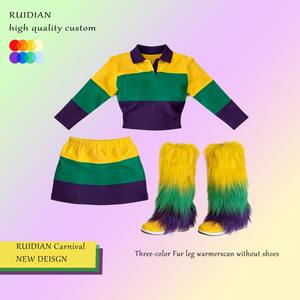 ชุดกระโปรงแม่ลูกงานคาร์นิวัลใหม่ ปี 2026 สีเขียว ชุดลายทางสวยงามสำหรับเด็กผู้หญิง ชุดวันหยุดสำหรับเด็ก ชุดงานมาร์ดิกราส์ใหม่สำหรับเด็กผู้หญิง - Product Image 6