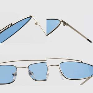 Lunettes de soleil rétro punk pour hommes, logo personnalisé, 2025, lunettes de soleil triangulaires en métal UV400 pour femmes - Product Image 6