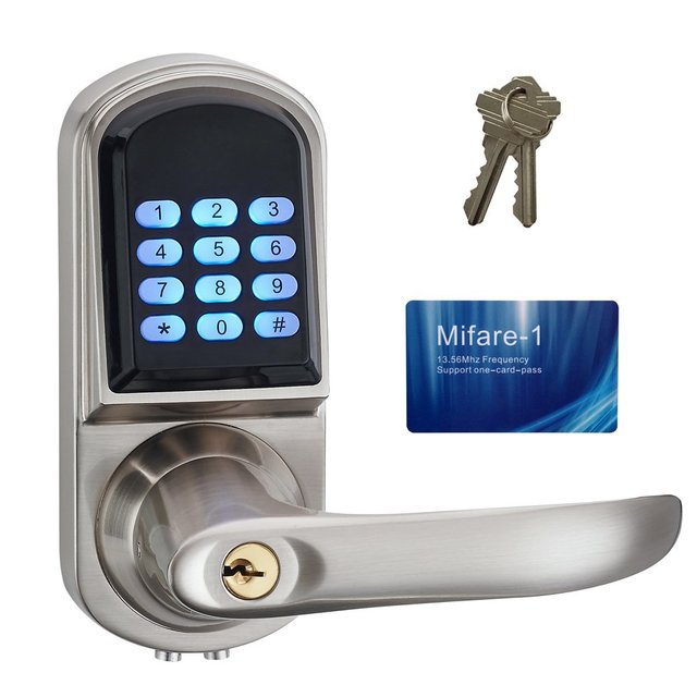 Digital Deadbolt Door Lock RFID Card Pin Code Electronic Smart Door Lock