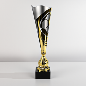 Сияющий, оптовая продажа, Золотой Серебряный спортивный трофей, футбольный дизайн, вдохновленный дизайном для празднования чемпионата, футбольных выставок, подарков - Product Image 1
