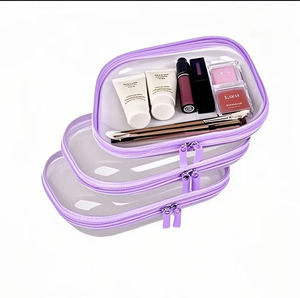 <span class=keywords><strong>Pochette</strong></span> à cosmétiques en PVC à fermeture éclair avec logo personnalisable <span class=keywords><strong>Pochette</strong></span> à maquillage transparente étanche en PVC - Product Image 2