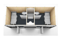 Conteneur Portable pré-assemblée, chargement facile à installer, modulaire, pré-assemblée, petite caravane de parc de maison