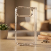Étui pliable pour iPhone 18 Fold, transparent, avec support magnétique, pare-chocs en acrylique et TPU, protection de charnière, anti-chute, logo personnalisé
