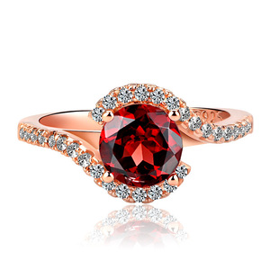 Anello Classico da Donna in Tono Rosa, Gioiello Elegante e Scintillante, Vendita all'Ingrosso - Product Image 1