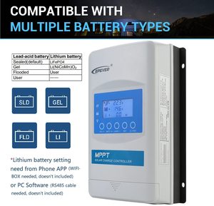 Contrôleur de charge solaire MPPT/PWM série IPever XTRA 20A 30A Régulateur LCD 12V 24V 150V Batterie au plomb-acide et au lithium - Product Image 3