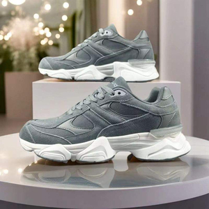 2025 New 9060 Breathable Cushioning Closed Toe <b>Height</b> <b>Increasing</b> Casual Walking <b>Shoes</b> Tennis Fashion Luxury Men's Lace-up Mesh - Product Image 3
