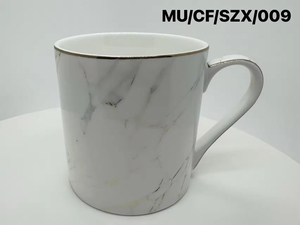 แก้วกาแฟเซรามิกดีไซน์มินิมอล  โลโก้สั่งทำได้  พื้นหลังลายหินอ่อน/มีสีดำและสีขาวให้เลือก - Product Image 6