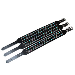 Collar de Cuero Genuino con Turquesas Incrustadas, Estilo Retro Occidental, Correa para Perros Medianos y Grandes - Product Image 4