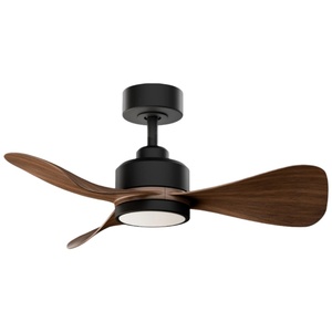 Ventilateur de plafond en bois massif de grande taille de 48 pouces, ventilateur de plafond décoratif d'intérieur, moteur DC, ventilateur de plafond moderne à LED avec lumière - Product Image 1
