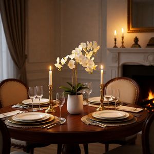 Flores Artificiales Coloridas con Tallos para Floristerías y Proyectos de Manualidades, Orquídea Phalaenopsis Artificial - Product Image 1