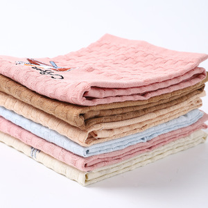 Ensemble de 4 serviettes de <span class=keywords><strong>cuisine</strong></span> en coton très absorbant, tissage gaufré, motif à carreaux, torchon - Product Image 6