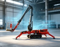 Plateforme de travail aérien de type araignée à moteur diesel avec une hauteur effective de 27 mètres, une capacité de charge de 120 à 230 kilogrammes, haute efficacité
