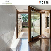 Porte d'entrée pivotante de luxe haut de gamme MULTISHADES, double vitrage, verre trempé, isolation thermique, insonorisation, pour appartements, extérieur