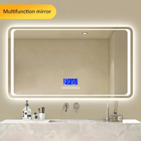 Miroir de salle de bain rectangle rétroéclairé moderne Miroir mural LED intelligent avec Bluetooth