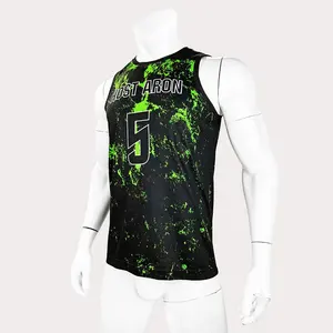 Homaron Pattern Design Full Sublimation Race Team abbigliamento maglia da basket reversibile