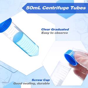 Provette da Centrifuga con Fondo Conico IKEME, Sterili in Plastica PP, Contenitori con Tappo a Vite, 15ml 50ml - Product Image 5