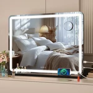 Điều khiển cảm ứng 3-colour led trang điểm Gương hình chữ nhật thiết kế với nhiệt độ & Dimmable ánh sáng để sử dụng bảng - Product Image 2