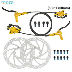 Set Rem Cakram Hidrolik Aluminium 2 Piston SeeMore MT500 MTB 6-pin, Rotor Depan Kiri 160mm, Kit Rem Cakram Sepeda Jalan - Product Image 3