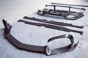 Kit de carrosserie en Fiber de carbone de Style R pour Benz AMG GTS, lèvre avant, jupes latérales de diffuseur arrière - Product Image 3