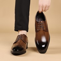 Chaussures habillées de luxe pour hommes en cuir véritable de style italien, antidérapantes, pour affaires, avec caractéristiques printemps/été