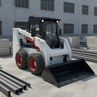 Spedizione Gratuita: Macchinario per Movimento Terra Completamente Idraulico, Mini Skid Loader con Benna Larga 820 mm