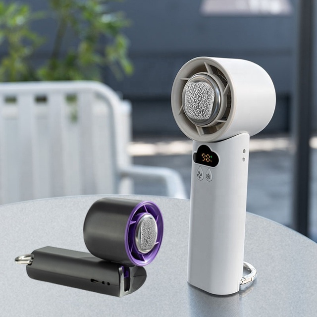 Factory Custom Wholesale Buy Fan Rechargeable Handheld Desktop Portable Fan Refrigeration Cooling Mini Handy Table Fan