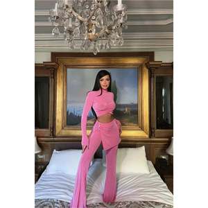 ชุดเครื่องประดับหินเทียนนี่สีชมพูสำหรับผู้หญิง - Product Image 5