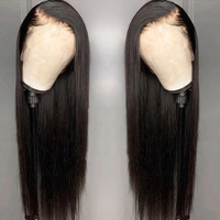 Perruque frontale complète vietnamienne ultra-lisse avec closure transparente, baby hair, sans colle, cheveux Remy, longue, avec mèches