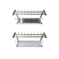 Égouttoir à vaisselle à 2 niveaux, grand égouttoir à vaisselle en acier inoxydable pour comptoir de cuisine, égouttoir à vaisselle