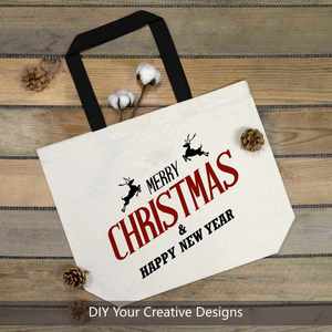 Custom Diy Your Creative Design Grocery Shopping <b>Large</b> Recycled Tote Canvas Cotton Bag With Magnetic Clasp - Product Image 4