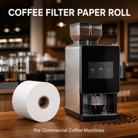 Hoogdoorlatend, milieuvriendelijk, wegwerpbaar koffiefilterpapier van 10 cm, 350 m/rol, kleine rol, voor restaurants, hotels en koffieverbruiksartikelen