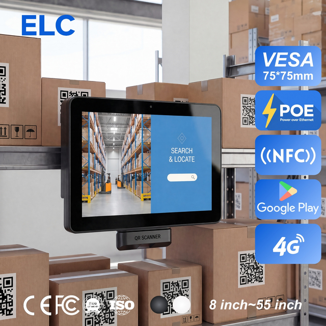 10.1" Industrial Warehouse Inventory Management Tablet for Rack Mount Goods Location and Stock Inquiry Android 11 Terminal