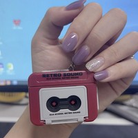 Mini Cassette de Plástico, Reproductor de Música, Grabador, Divertido, Pequeño, Portátil, Adorno Colgante, Creativo, Retro, Grabadora de Cinta de Plástico, Llavero